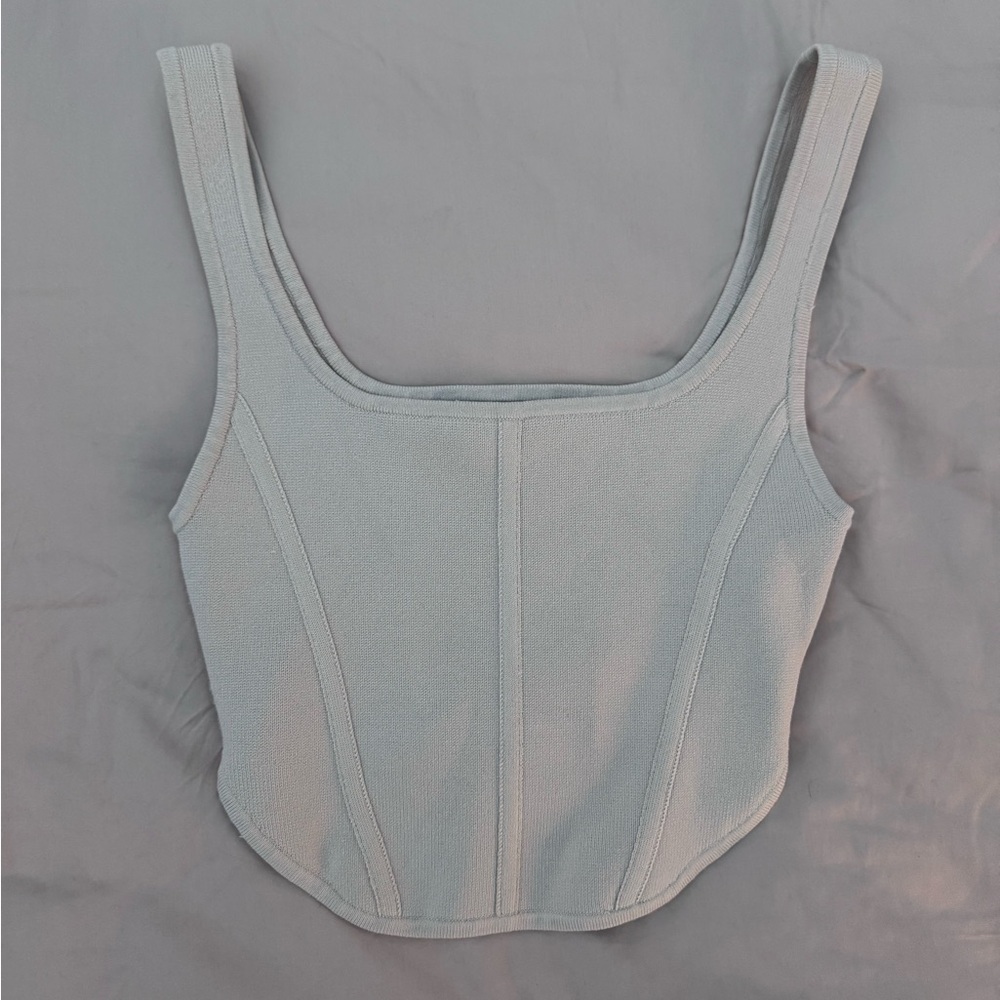 Babaton Soft Gray Knit Top